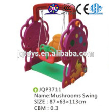 JQP3711safe Interior pequeños niños de plástico amor diapositivas y swing conjunto